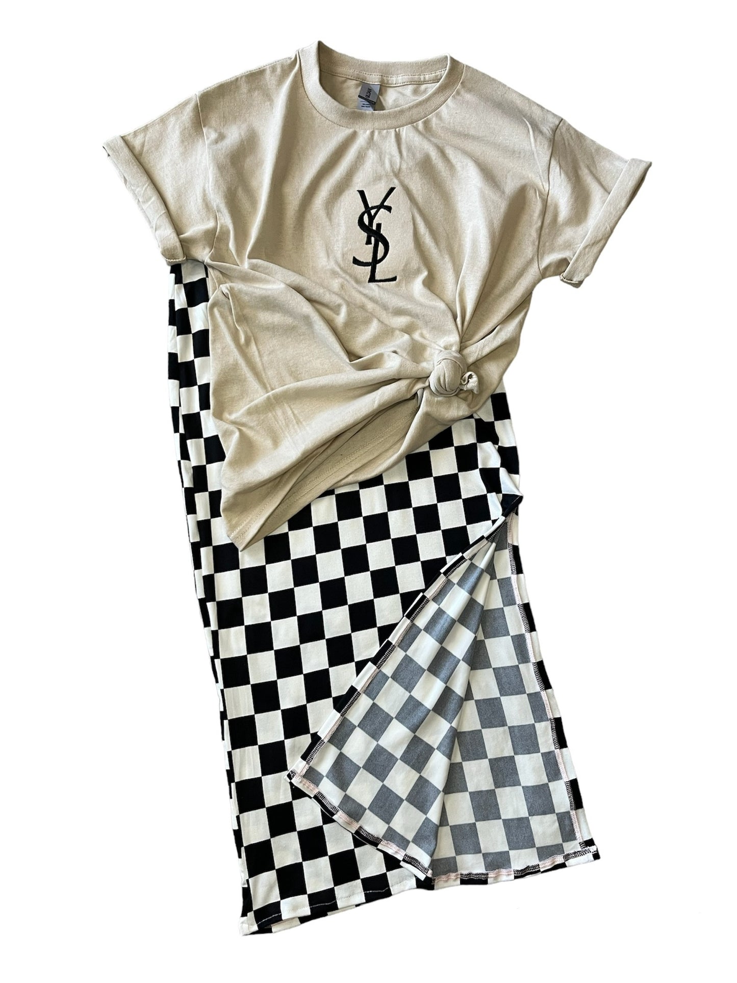 Checkered Maxi Skirt