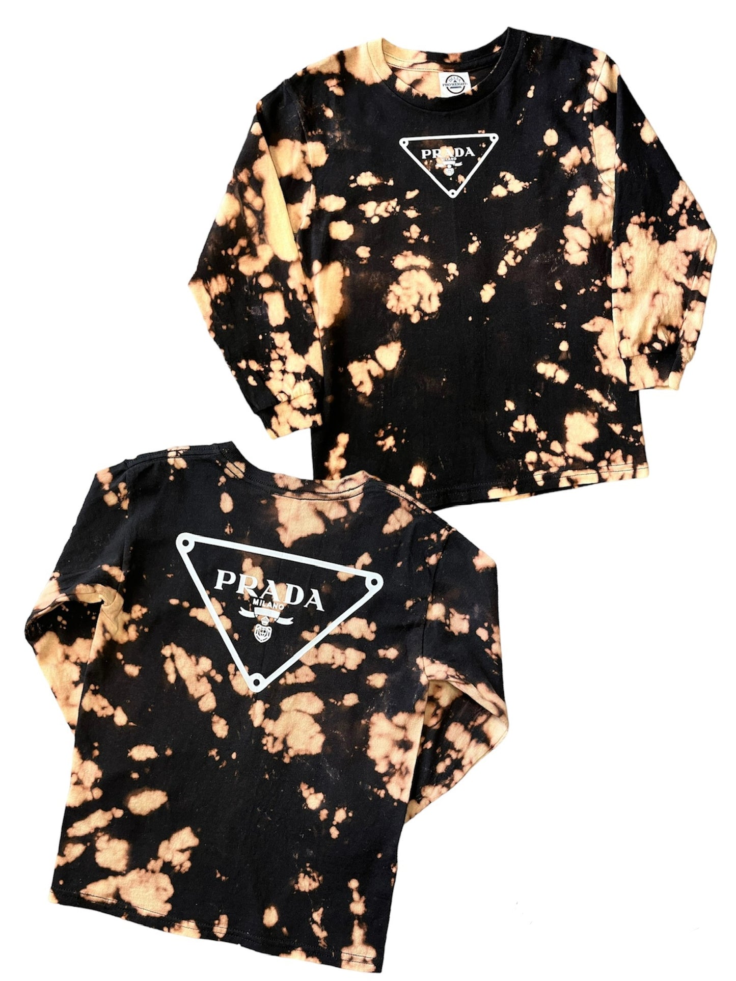 Black Tie Dye Oversized Shirt(Kids)