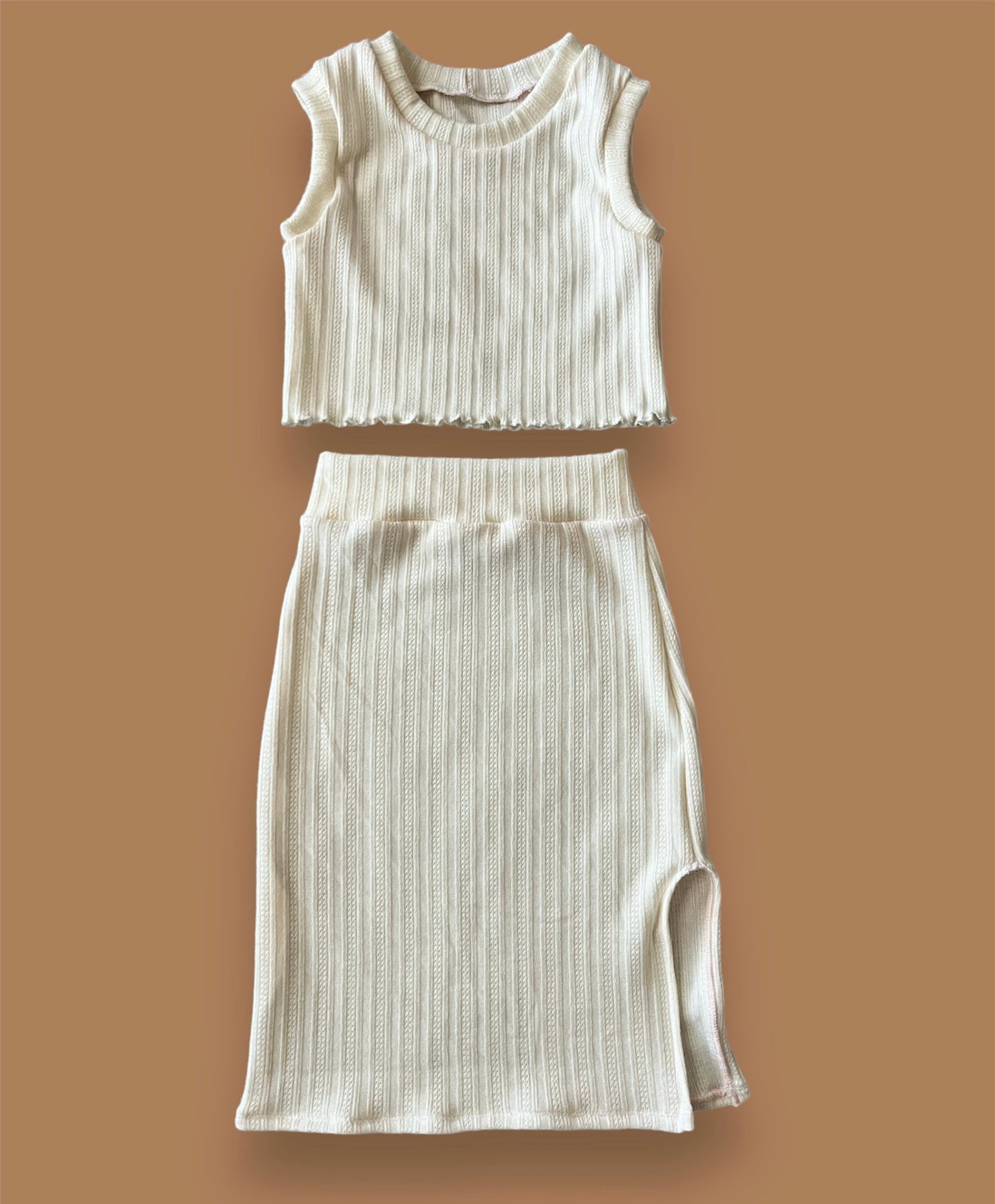 Cream Skirt Set