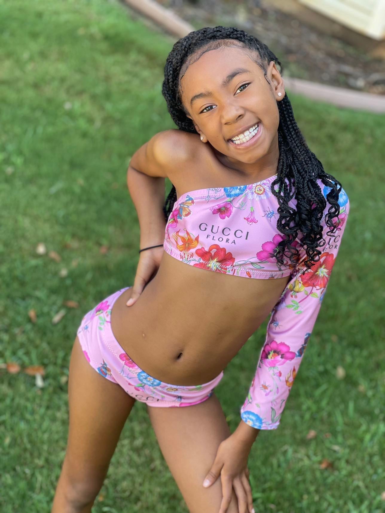 Pink One Shoulder Swimsuit