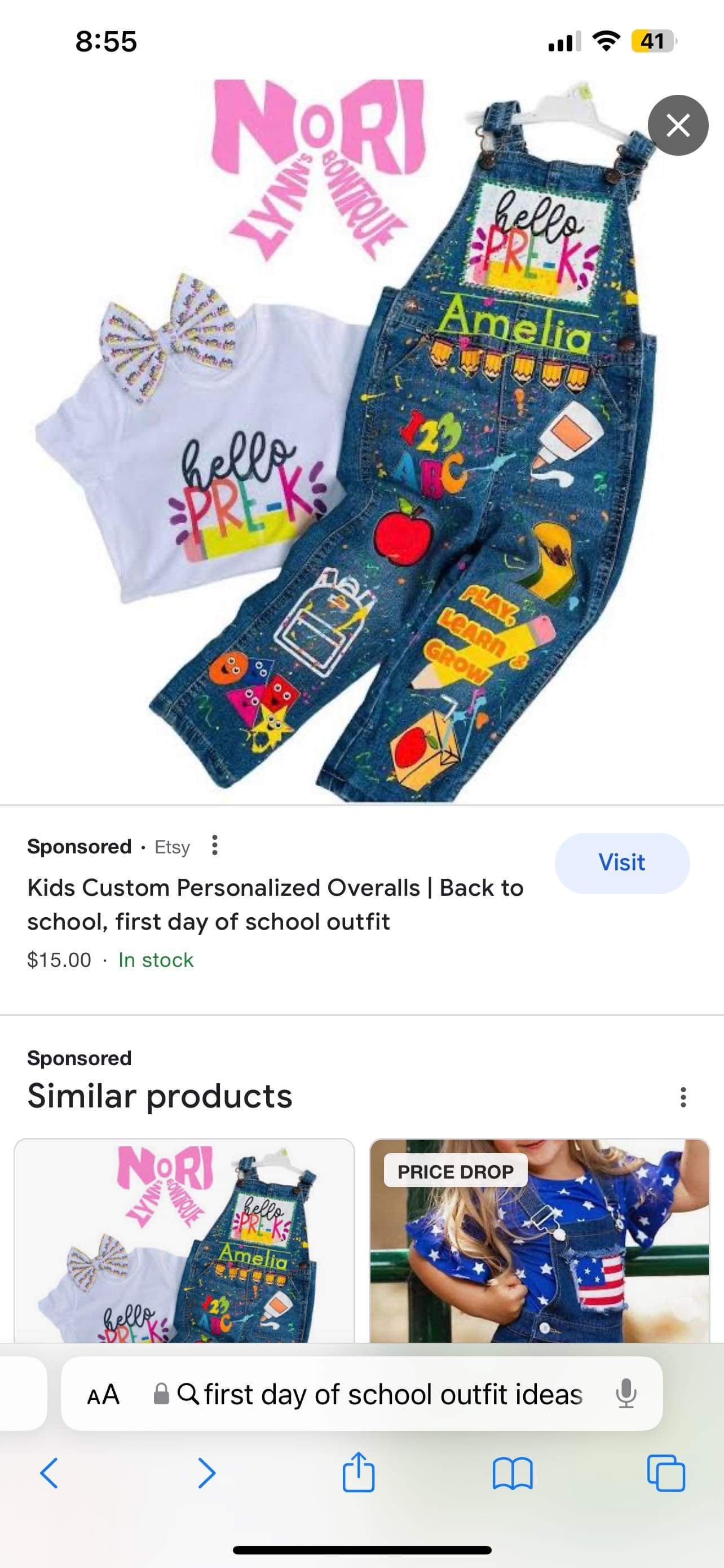 Custom School Overalls