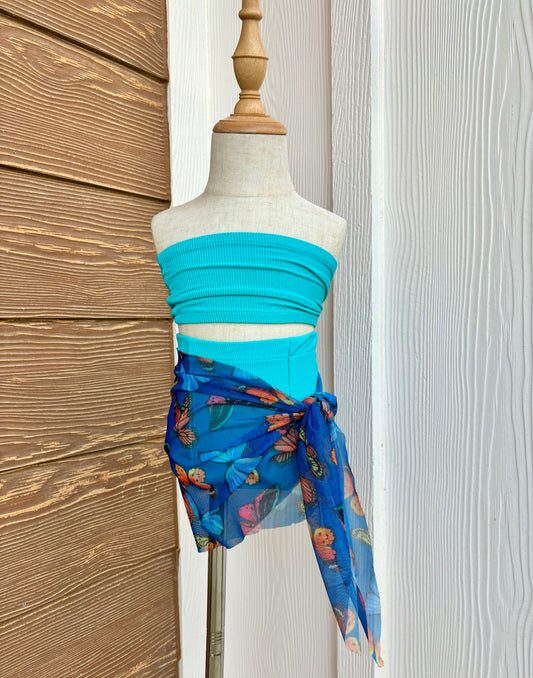 Sassy Bandeau Swimsuit (Sarong Included)