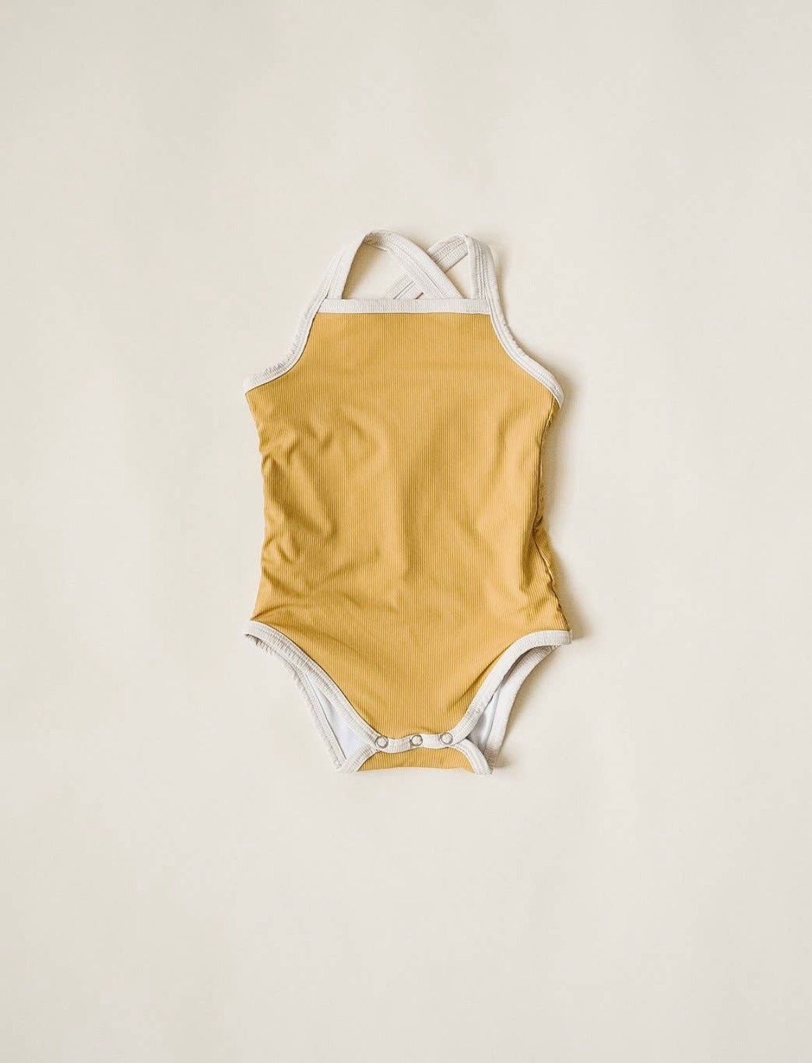 Basix One Piece Swimsuit- Mustard